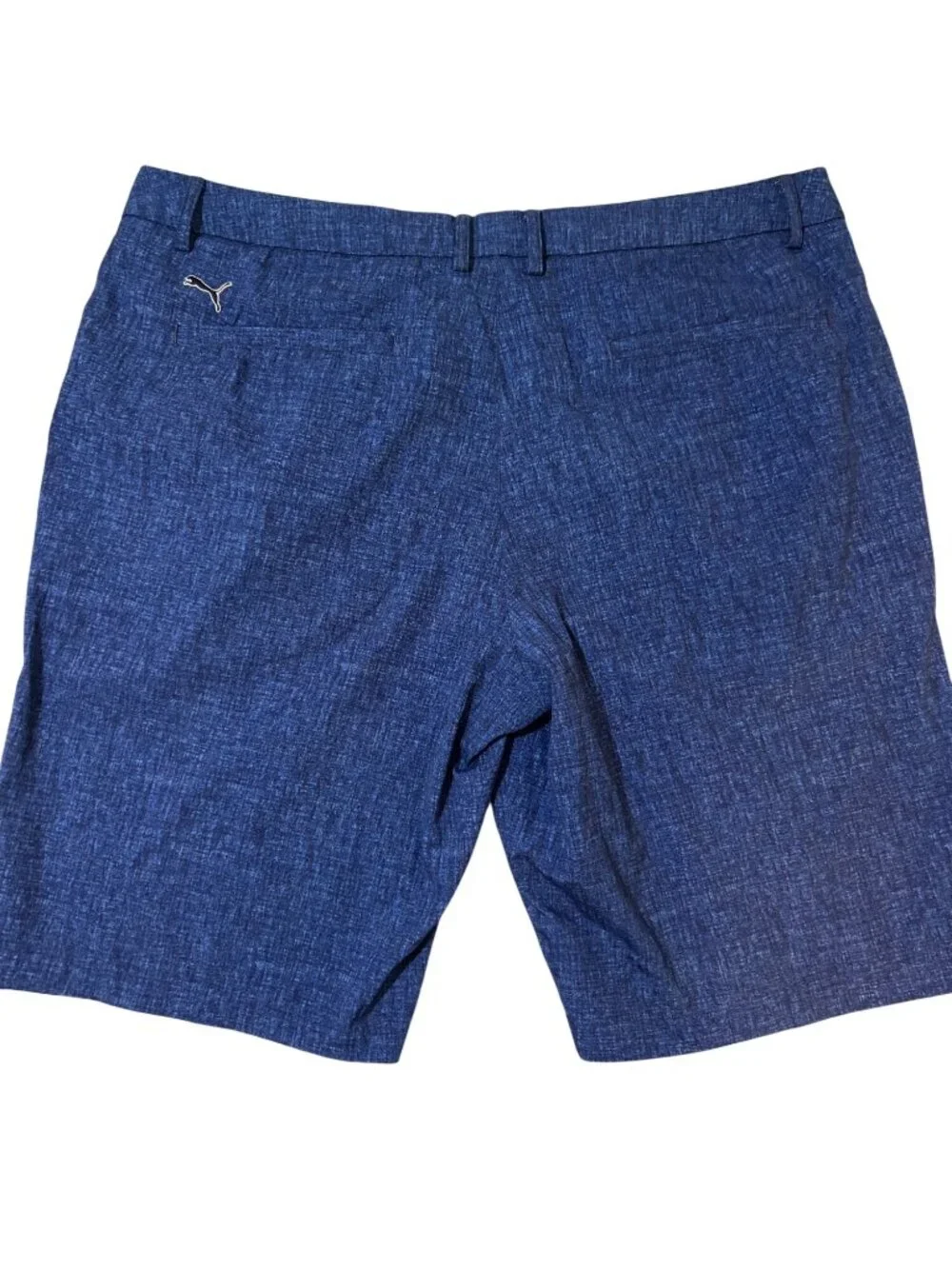Men's Puma golf shorts size 38 blue crosshatch‎